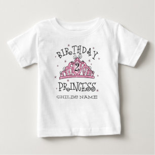 Tiara Princess 2nd Birthday T-Shir... - Customized Baby T-Shirt