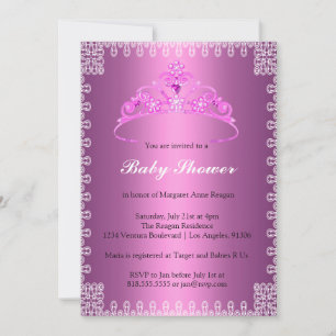 Tiara Princess Baby Shower Invitation