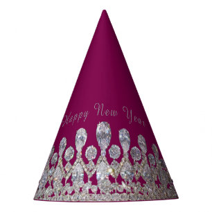 Tiara Print New Year Party Hat