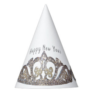 Tiara Print New Year Party Hat