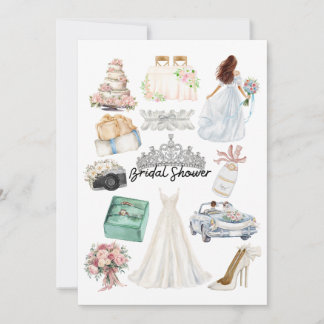 Tiara & Watercolor Wedding Images Bridal Shower