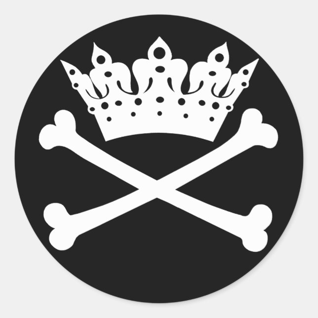"Tiara with Cross Bones" Diva Stickers (Front)