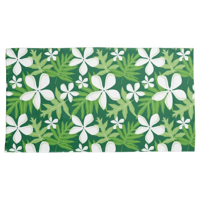 TIARE (GREEN) PILLOWCASE (Front-Right)