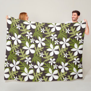 TIARE (OLIVE COMBO) FLEECE BLANKET