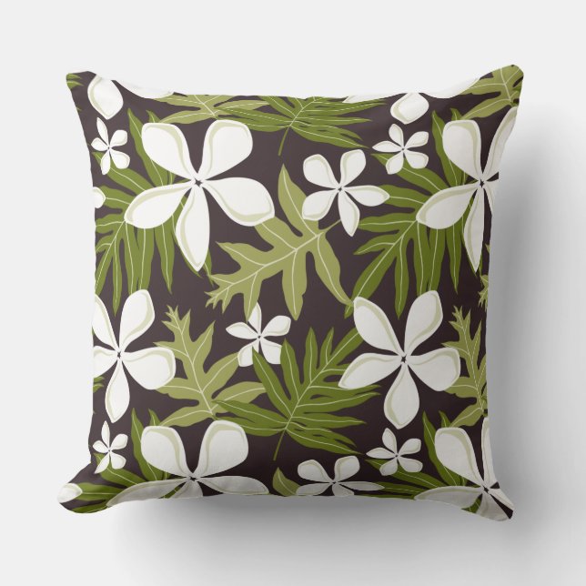 TIARE (OLIVE COMBO) THROW PILLOW (Front)