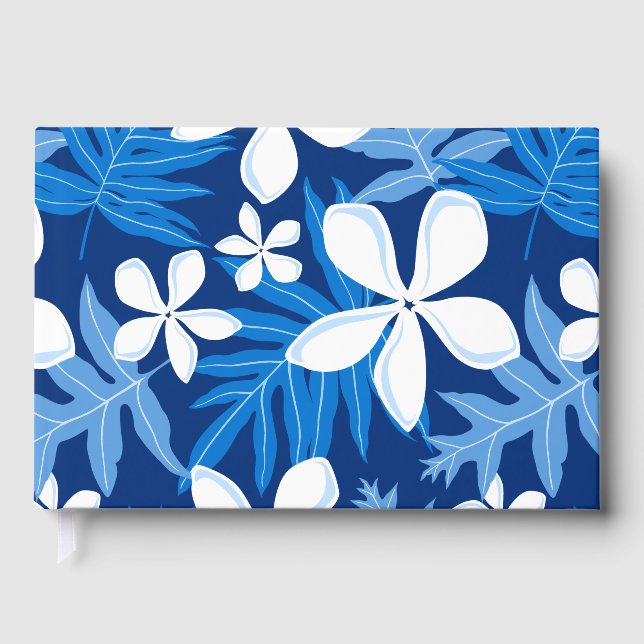 TIARE PATTERN IN BLUE GUEST BOOK (Front)