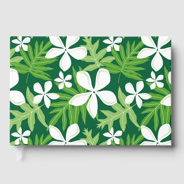 TIARE PATTERN IN GREEN GUEST BOOK (Front)