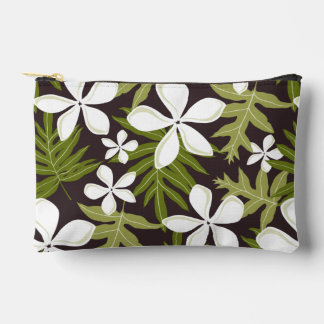 TIARE PATTERN IN OLIVE ACCESSORY POUCH