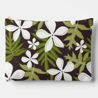 TIARE PATTERN IN OLIVE ACCESSORY POUCH