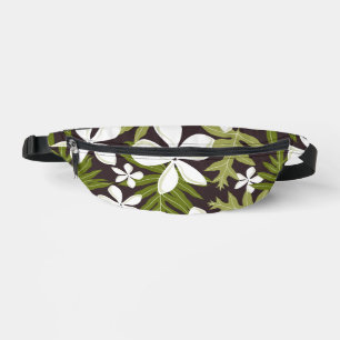 TIARE PATTERN IN OLIVE FANNY PACK