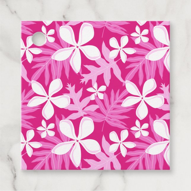 TIARE (PINK) FAVOUR TAGS (Front)