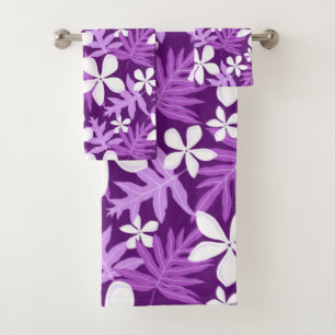 TIARE (PURPLE) BATH TOWEL SET