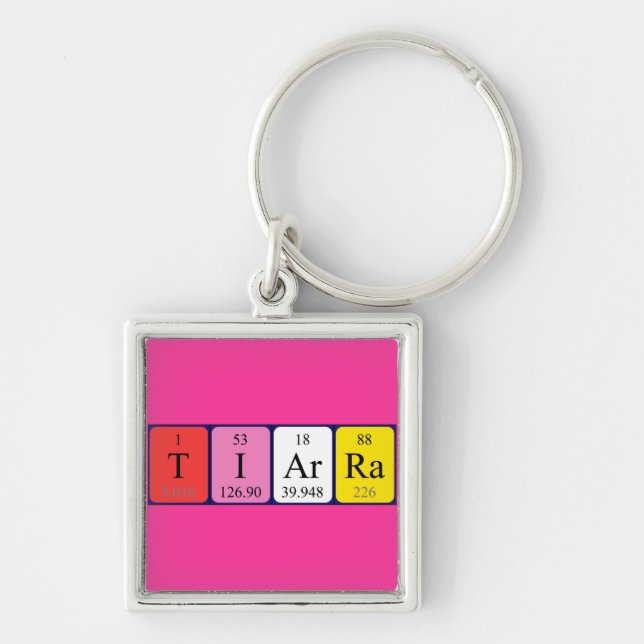 Tiarra periodic table name keyring (Front)