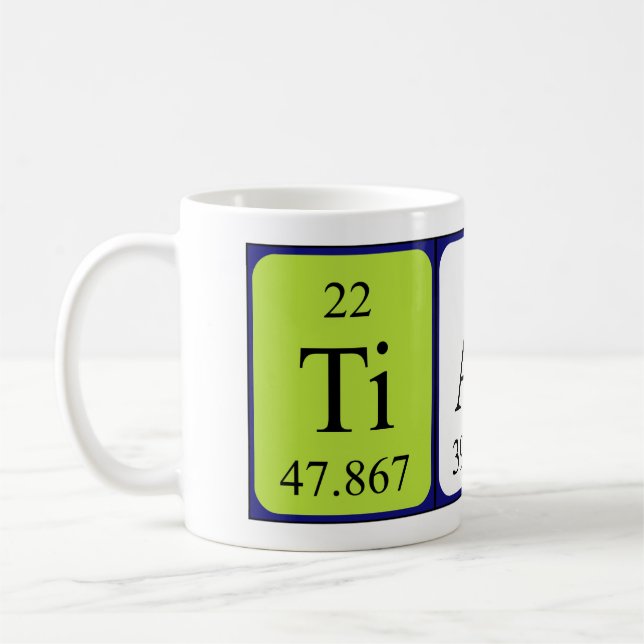 Tiarra periodic table name mug (Left)