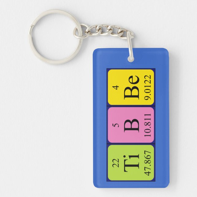Tibbe periodic table name keyring (Front)