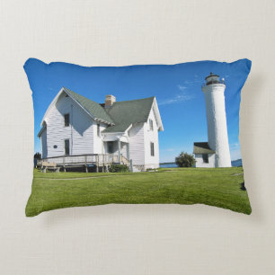 Tibbetts Point Lighthouse, New York Decorative Pillow