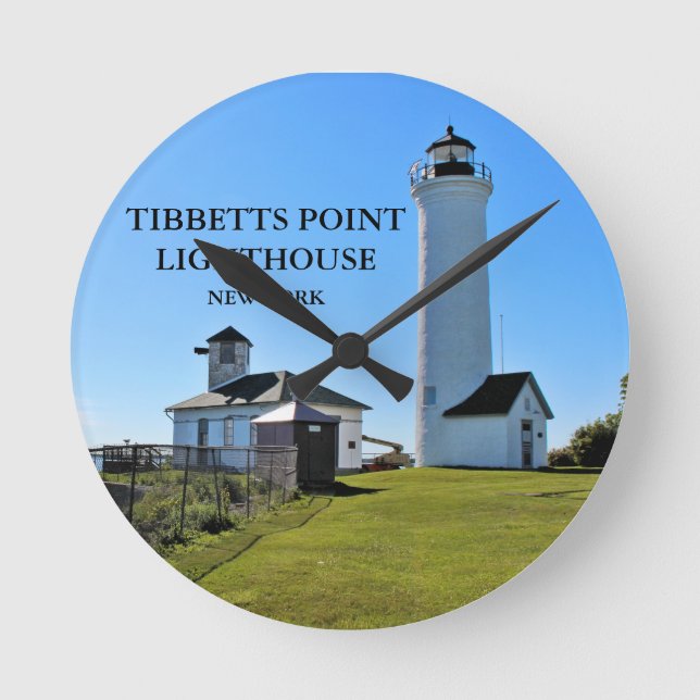 Tibbetts Point Lighthouse, New York Round Clock (Front)