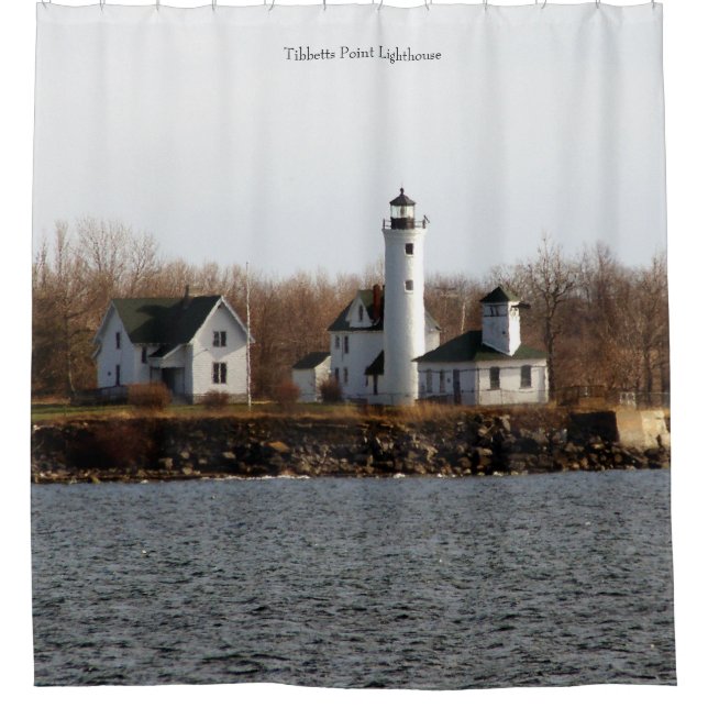 Tibbetts Point Lighthouse shower curtain (Front)