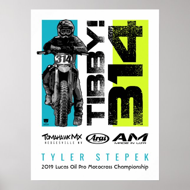 Tibby 314 MX Motocross Motorcycle Dirt Bike Poster (Front)
