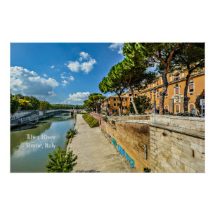 Tiber River, Rome, Italy Poster