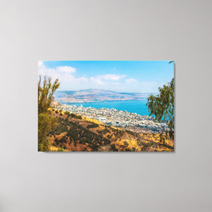 Tiberias Northern Israel View From Swiss Forest Ca Canvas Print