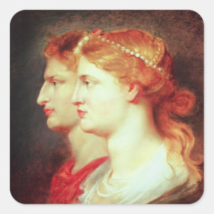 Tiberius  and Agrippina, c.1614 Square Sticker
