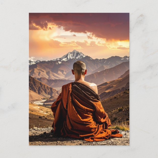 TIbet - Buddhism - Meditation Postcard (Front)