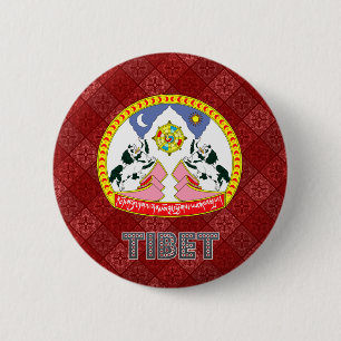 Tibet Coat of Arms 2 Inch Round Button