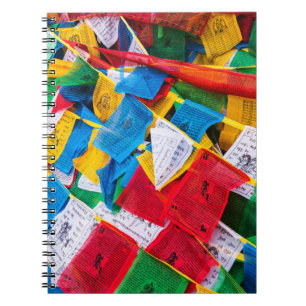 Tibet - Colourful Tibetan prayer flags Notebook