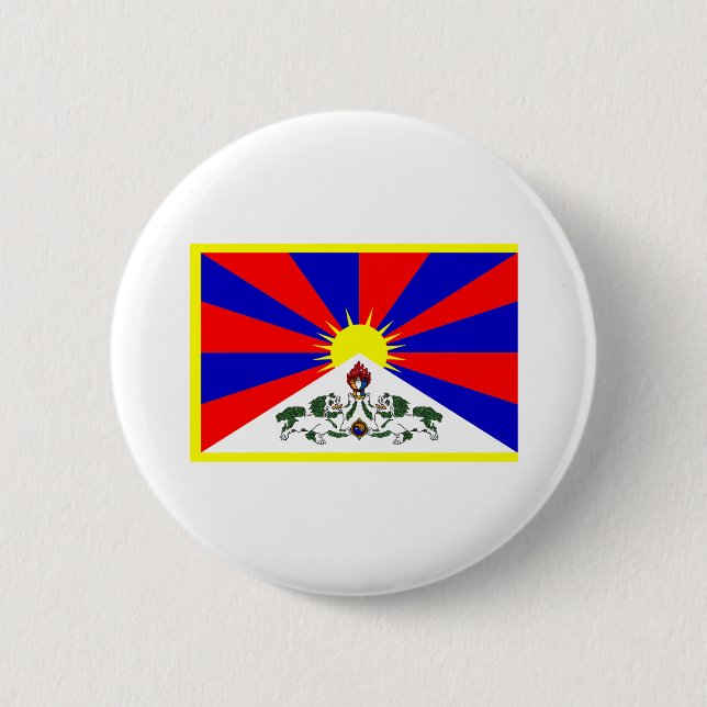 Tibet Flag 2 Inch Round Button (Front)