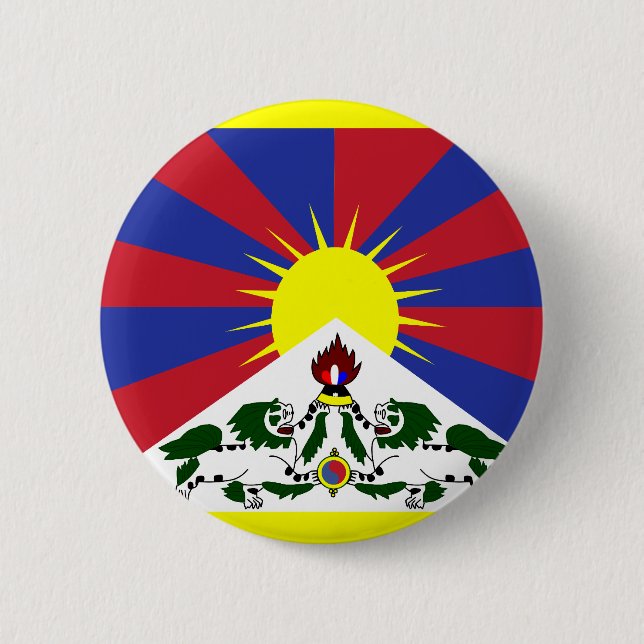 Tibet Flag 2 Inch Round Button (Front)