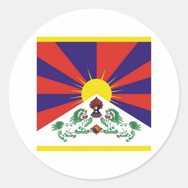 Tibet Flag Classic Round Sticker (Front)