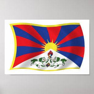 Tibet Flag Poster Print
