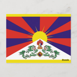 Tibet flag - Snow Lion Flag Postcard