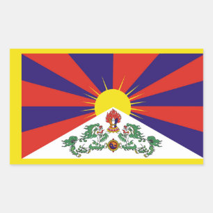 Tibet flag - Snow Lion Flag Sticker