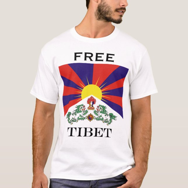 Tibet flag - Snow Lion Flag T-Shirt (Front)