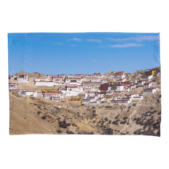 Tibet - Ganden Buddhist Monastery Pillowcase (Front)