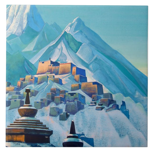 “Tibet Himalayas” by Nicholas Roerich Tile (Front)