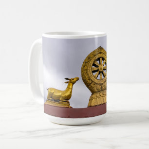 Tibet, Lhasa - Dharma wheel in Jokhang temple Coffee Mug