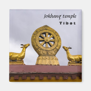 Tibet, Lhasa - Dharma wheel in Jokhang temple Magnet