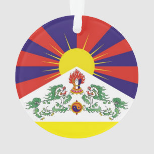 Tibet, Lions des neiges, drapeau tibétain - L'Him