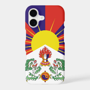 Tibet, Lions des neiges, drapeau tibétain - L'Hima