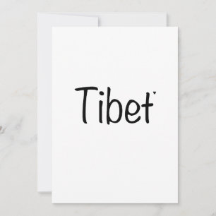 Tibet - minimalistic typography card