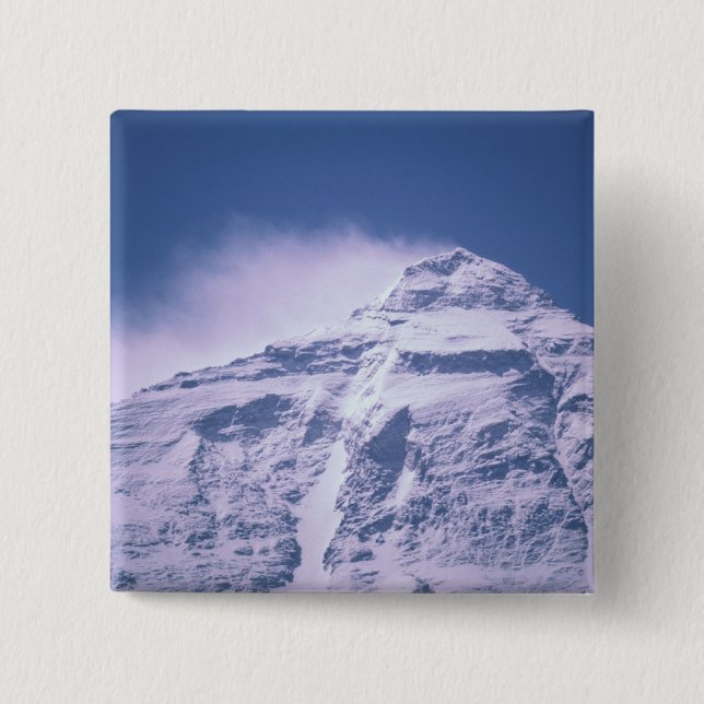 Tibet. Mt. Everest 2 Inch Square Button (Front)