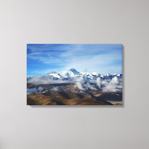 Tibet Qomolangma Mt Everest China Travel Photo Canvas Print