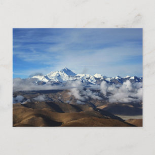 Tibet Qomolangma Mt Everest China Travel Photo Postcard