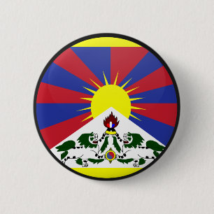 Tibet quality Flag Circle 2 Inch Round Button