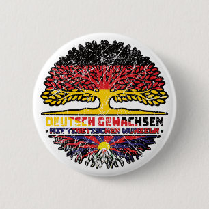 Tibet Tibetan Deutsch Deutschland Baum Wurzel 2 Inch Round Button