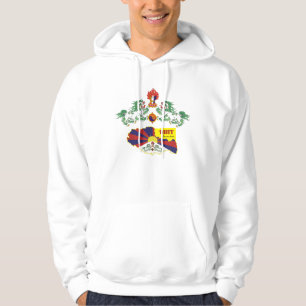Tibet & Tibetan Flag, Snow Lions, Map / Buddhism Hoodie