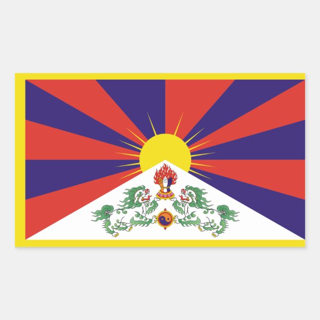 Tibet/Tibetan Flag Sticker (Front)